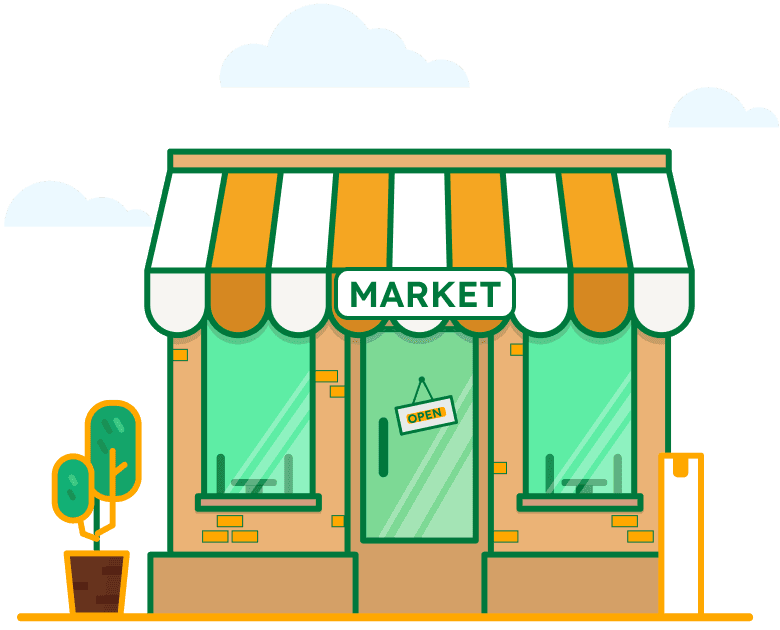 Fresh market illustration